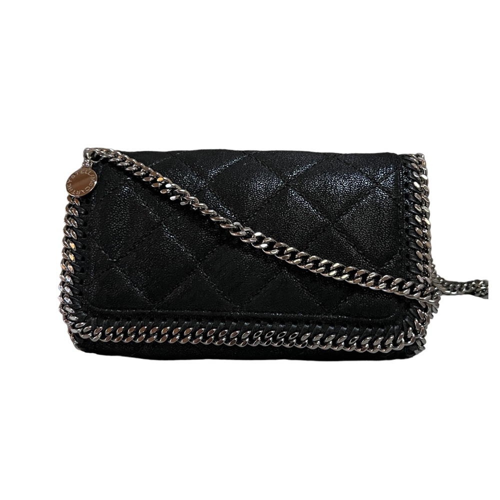 Stella McCartney Falabella Crossbody Bag in Black leather